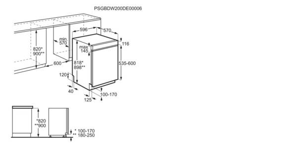 AEG FES5368XZM – Integreerbare inbouw vaatwasser (13 couverts)