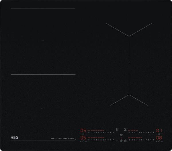 AEG TI64IB1BIZ – Inductie kookplaat met SaphirMatt (58 cm, MaxiSense, SenseBoil)