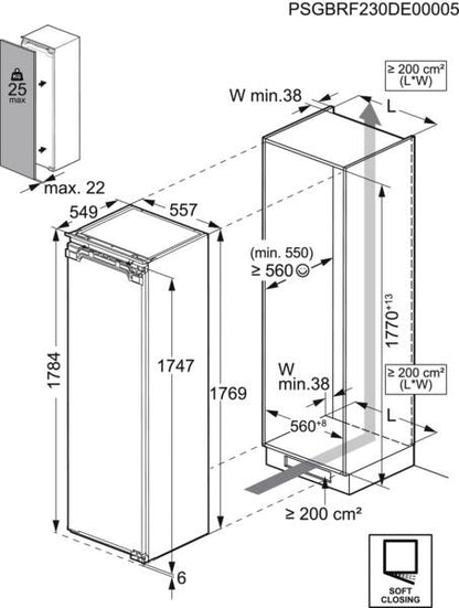 AEG TB7NA181EC Inbouwvrieskast - 212 liter NoFrost met Flexi-Space