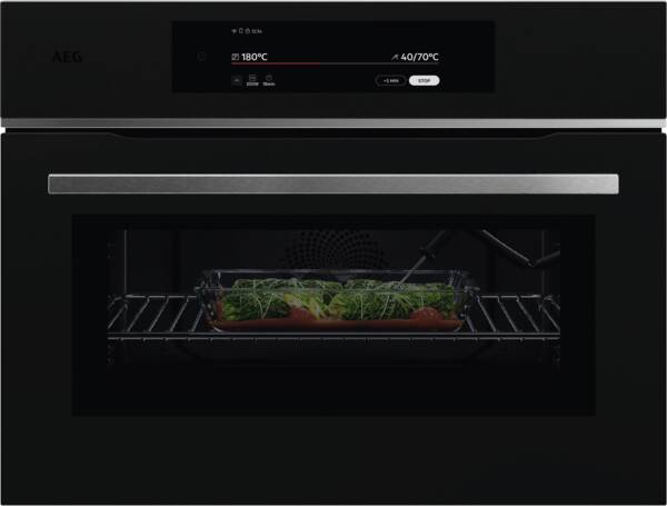 AEG TKK8N821T – Compacte inbouwoven met magnetron (44 liter, mat zwart)