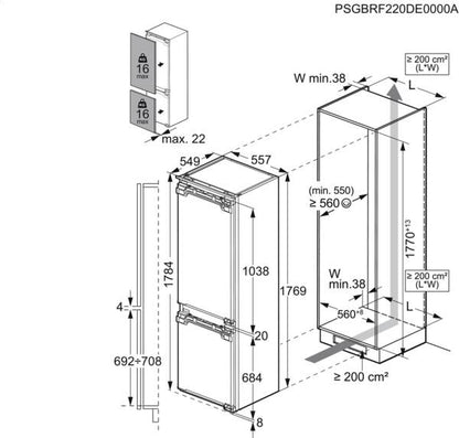 AEG TC6MS18FDF Inbouw Koel-Vriescombinatie - 244 liter TwinTech NoFrost