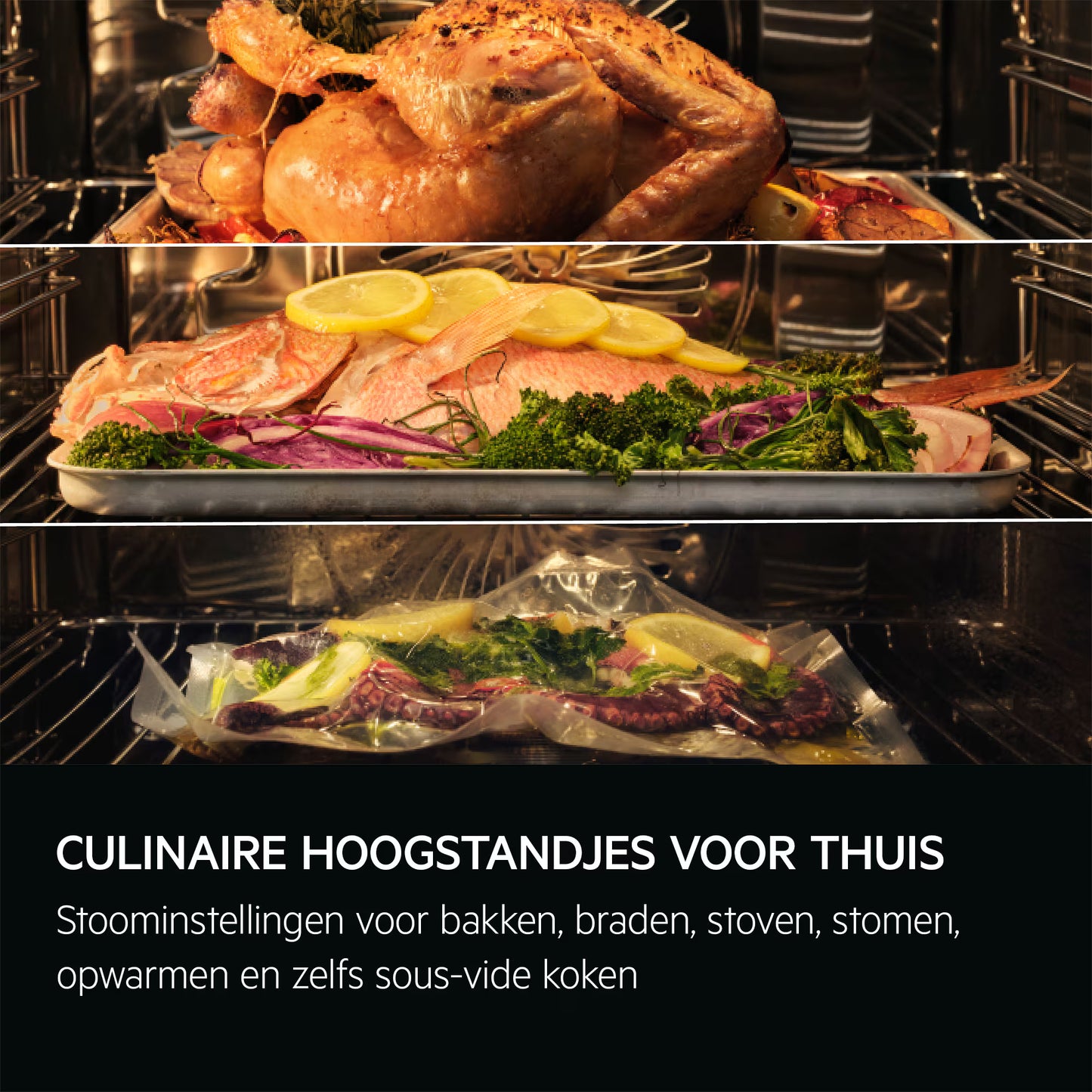 AEG TP9SK821B – Compacte SteamPro inbouwoven met stoom & Sous-Vide (45 liter, A++)