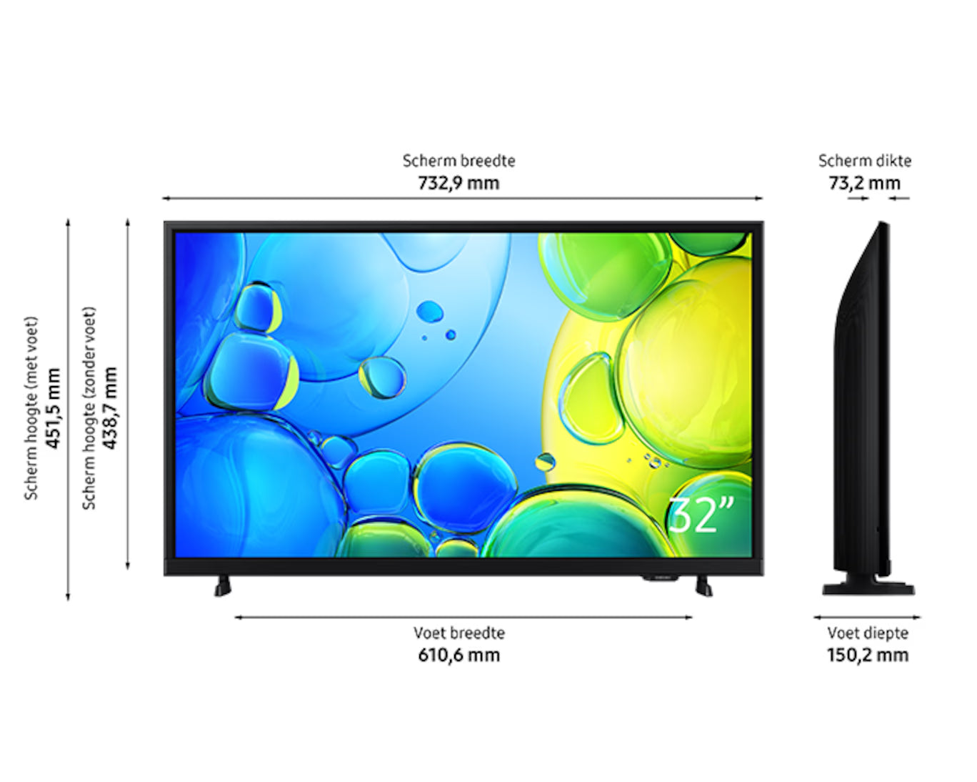 Samsung 32F6000F TV - 32-inch Full HD LED met Tizen Smart TV